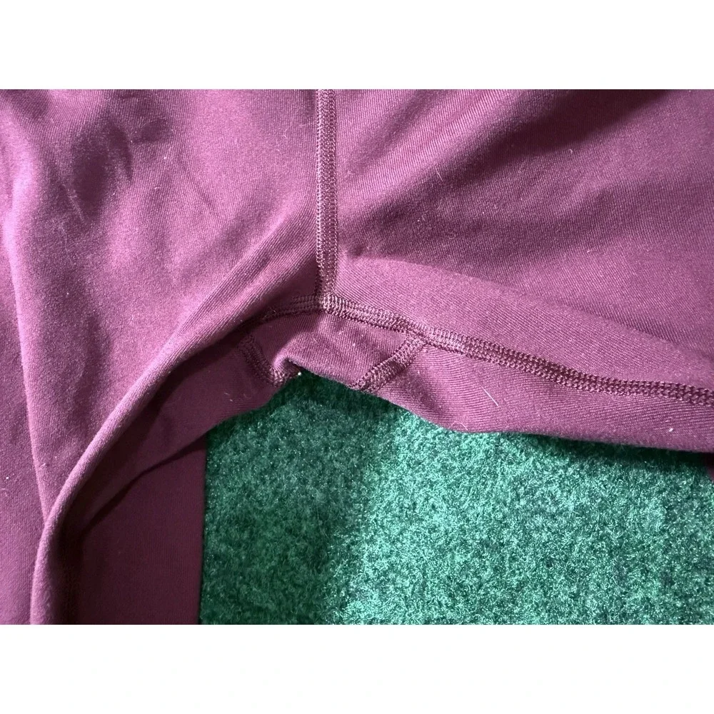 Ivivva by Lululemon Burgundy Maroon Leggings Mesh Side Panels Girls Size 12‎